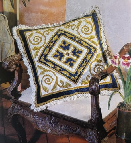 Kit Coussin Palais en tapisserie brodé Arraiolos pour cadeau créatif