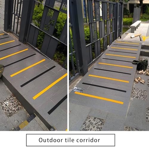 High Adhesion Self-Adhesive Stair Nosing, Serrated PVC Edge Trim for Enhanced Friction Resistance, Protects Slopes & Steps - Brown, 4cm