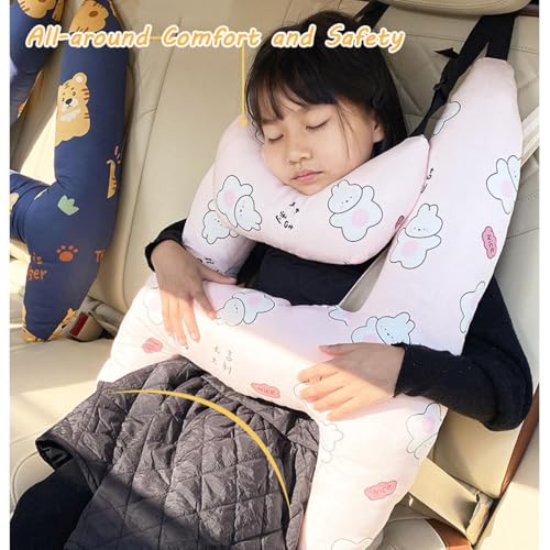 Almohada universal para cuello coche forma H para viaje miniatura 7