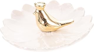 Alipis Ceramic Jewelry Tray Jewelry Trays Gold Home Decor Ceramic Tray Small Jewelry Tray Trinket Plate Ring Holder Lipstick Tray Jewellery Tray Decorative Tray Ceramics Household