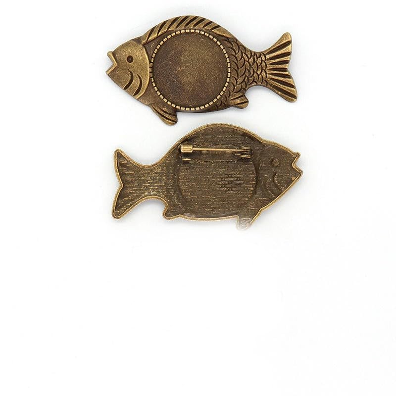 50 x 48 mm 30 szt. ryby metalowe spinki do włosów taca spinki do włosów taca spinki do włosów szpilki do włosów z pustą tacą okrągła ramka ustawienia tace na spinkę do włosów