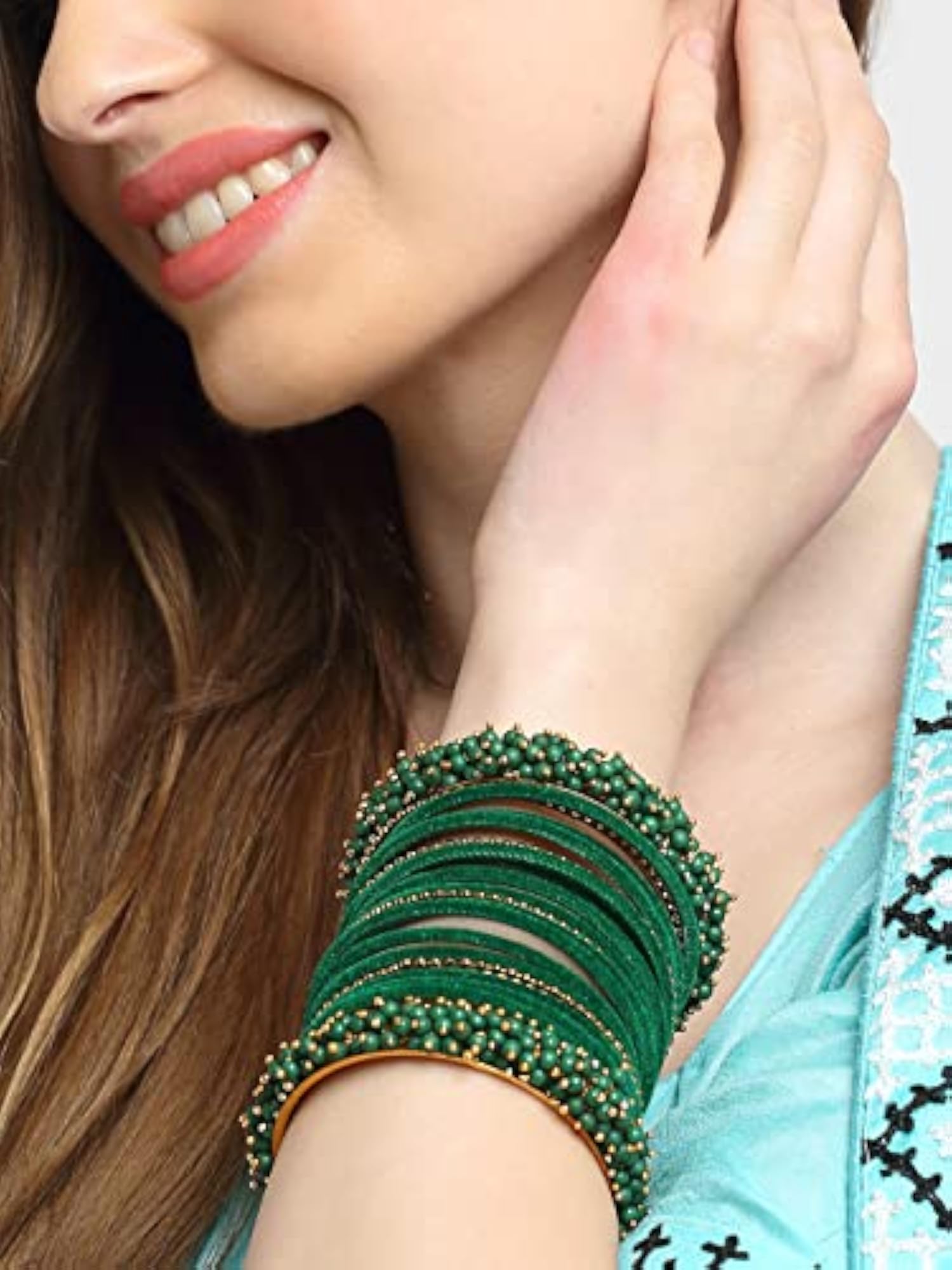 Plated Traditional Bangle Set of 23 (12998b_2.6)