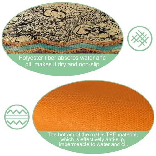 Alfombrillas de cocina absorbentes alfombras lavables pasillo VAPOKF 5