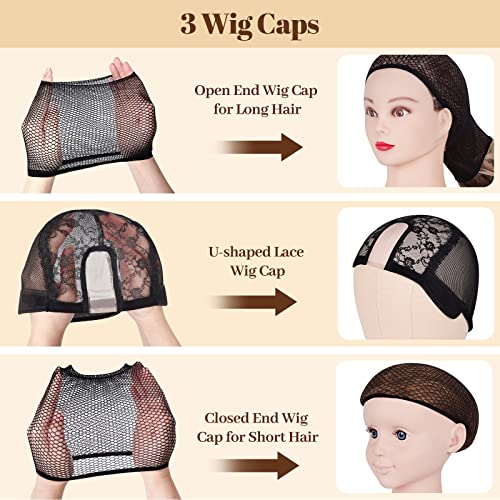 Mcwdoit 23 Inch Wig Stand Tripod With Head, 123Pcs Wig Head Set, Mannequin Head For Wigs Styling, 110Pcs Wig Pins, 3Pcs Wig Caps, 5 Pcs Clips, 1Pc Thread Bristle And 1Pc Brush Included #TOP5