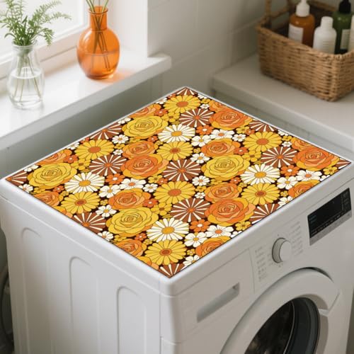 Tapis sèche-linge 60x60 GLOBLELAND protection table cuisine marguerites