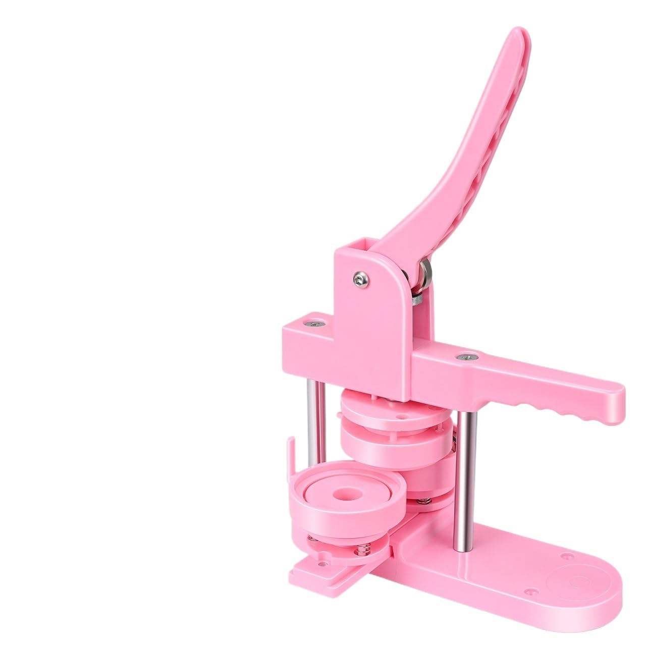 Pink Button Badge Maker Machine 32mm Mold Button Pin Press Machine