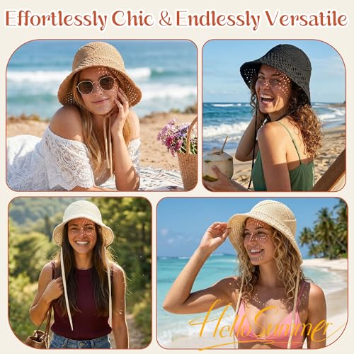 Sombrero tipo Bucket de algodón para mujer miniatura 7