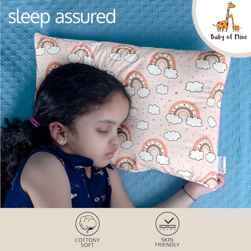 Image of Personalised Premium Baby Pillow - Super Soft Cotton Cushion for Kids (1 Month-5 Years), Cute Cartoon & Animal Prints, Neck Support, Head Shaping Pillow for Baby Sleep & Bedtime Comfort