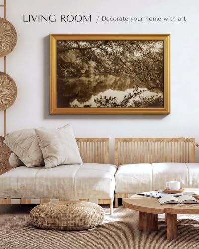 Image of Large Gold Framed Wall Art, Landscape Wall Decor - Reflections -24 x 36 IN