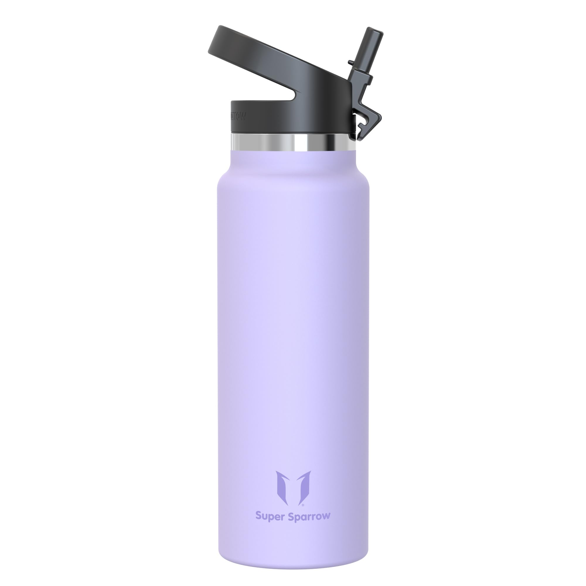 Super Sparrow Water Bottle Insulated - 1200ml - Wide Mouth Metal Bottle - Wide Mouth SwivelSip Flask - BPA Free, Leak Proof - Ergonomic Straw Water Bottles for Work, Gym, Travel, Sports