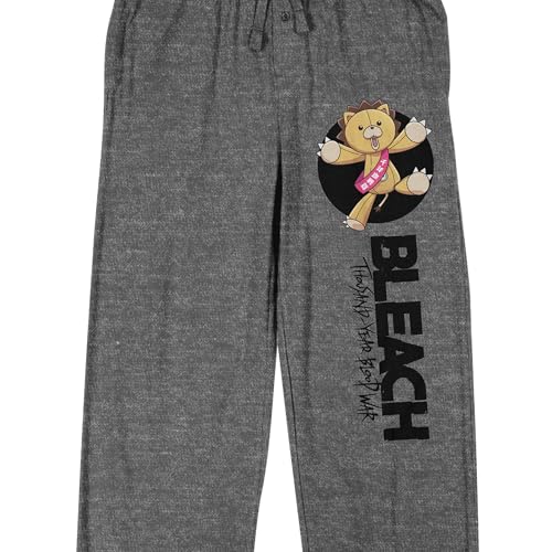 Bleach 1000 Year Blood War Kon Men's Gray Heather Sleep Pajama Pants2