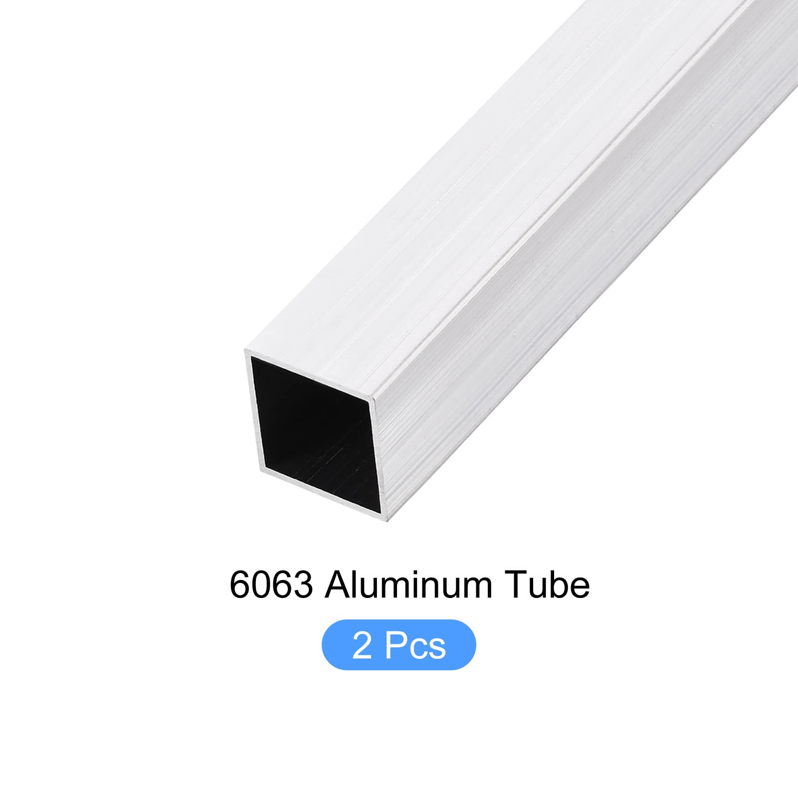 METALLIXITY Tube Carré Aluminium (30mm x 30mm x 1,2mm x 200mm) 2 Pcs, 6063 Tubes Aluminium - pour Maison Ameublement, Machines