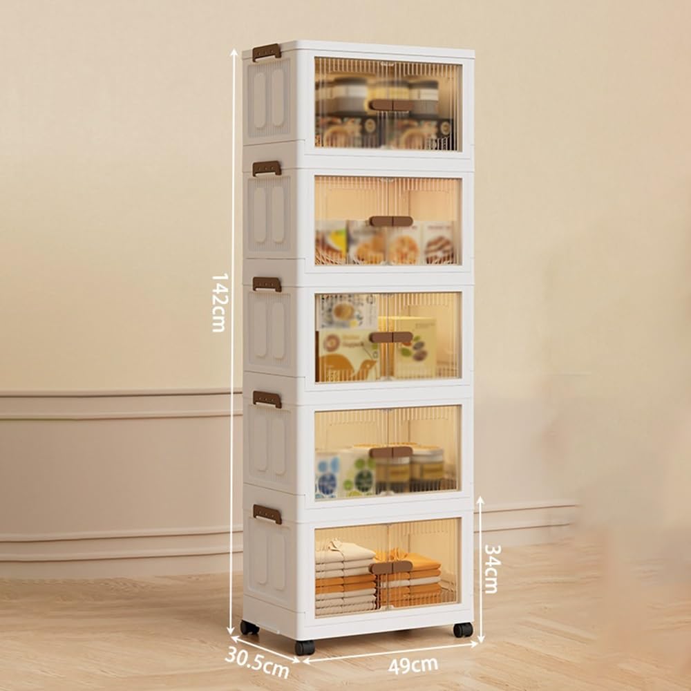 Klappschrank Kunststoff Schlafzimmer Lagerschrank Home Baby Kleidung Lagerung Mehrschichtige Snack-Aufbewahrungsbox