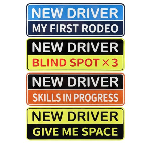 New Driver Magnet 4 Pack, Reusable No Adhesive Student Driver ...