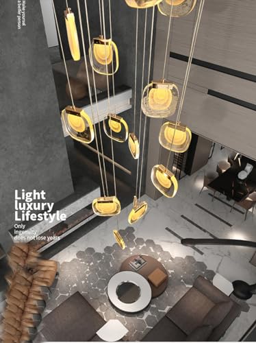 Lustre doré minimaliste en double vitrage de qualité supérieure - 4