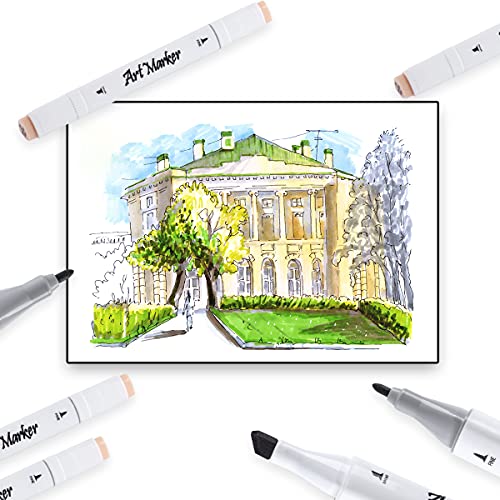 60 Colors Drawing Markers, Alcohol Marker Pens For Adult/Kids Coloring Book, Professional Permanent Art Markers, Dual Tip Alcohol Based Markers Set For Artists Coloring（Carrying Case）… #TOP5