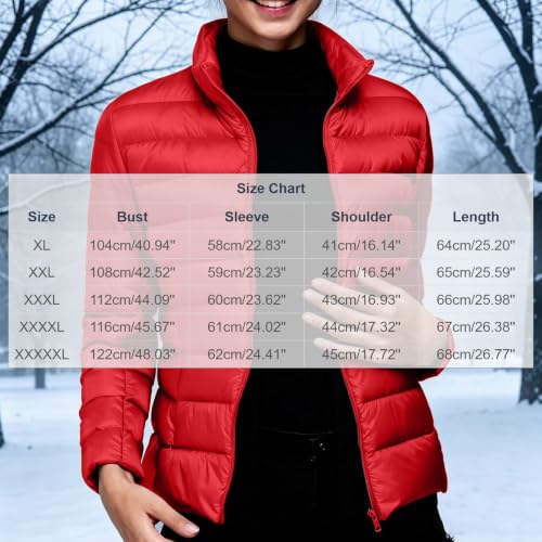 fartey Lightweight Puffer Jacket Women Warm Winter Padded Coat with Pockets - image 6