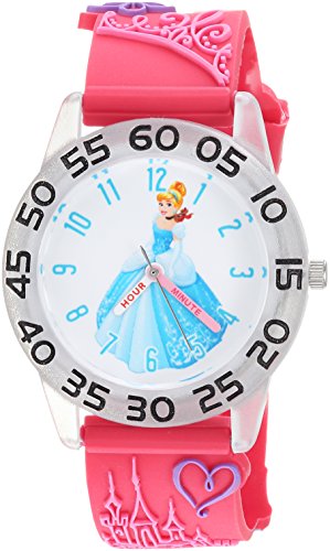 Disney Princess Kids' Plastic Time Teacher Analog Quartz 3D Strap Watch