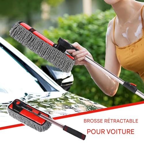 Manche télescopique pour lavage auto afin de nettoyer les zones hautes sans escabeau