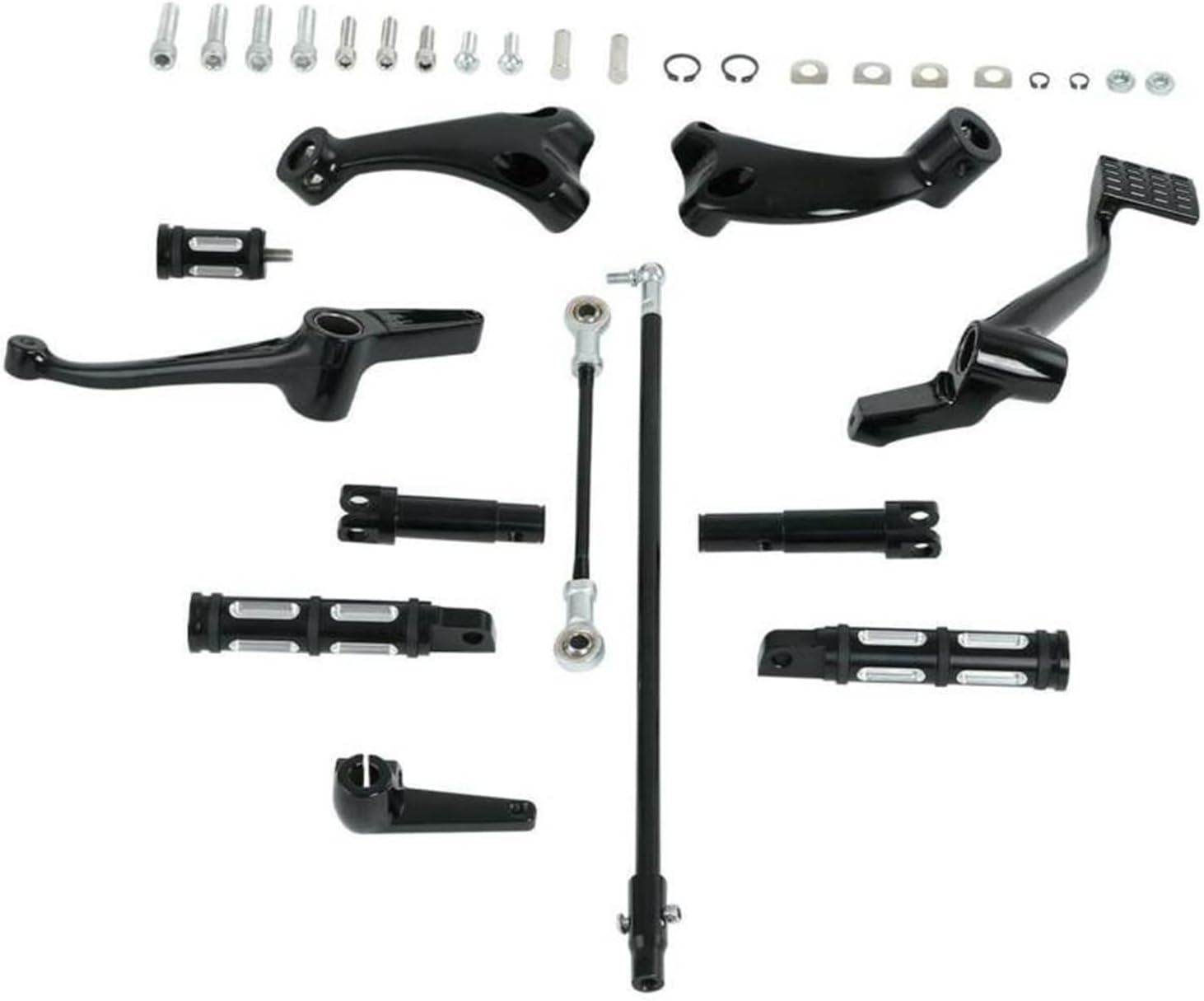 ASSYA Motorcycle Forward Control Footpegs Linkage Kit Compatible with Harley Sportster XL883N XL1200X 883 Iron 1200 Super Low Seventy Two (Color : B)