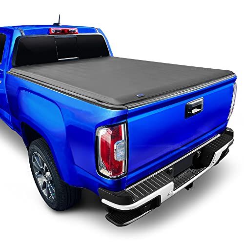 Tyger Auto T1 Soft Roll Up Truck Bed Tonneau Cover Compatible with 2004-2012 Chevy Colorado / GMC Canyon; 2006-2008 Isuzu I350 | Fleetside 5'1" Bed (61") | TG-BC1C9001 , Black