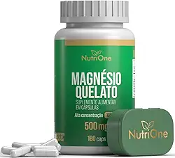 Magnésio Quelato (Bisglicinato) Concentrado 180 Cápsulas 500mg - Nutrione
