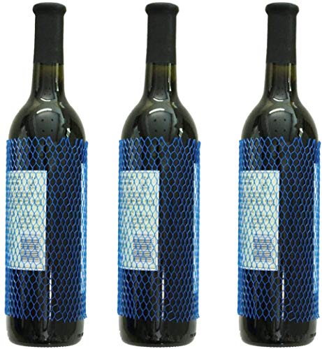 YELAIYEHAO Netz-Schutzhüllen für Wein-/Likörflaschen, Königsblau, 30 Stück 2 Packung blau
