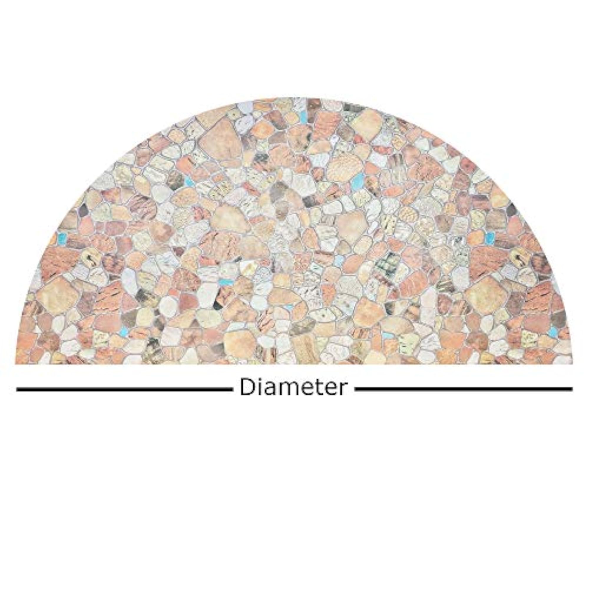 Precut Arched Window Film, Stone Design, Self Static Adhesive Cling