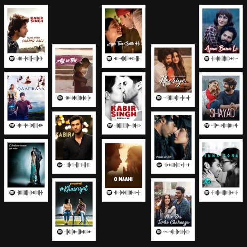 Image of Arijit Singh Polaroids | Arijit Singh Songs Mini Poster Kit (Set of 15) | Bollywood Singer Arijit Singh Romantic Songs Size (8 x 6 cm) Posters for Phone Accessories, Bedroom, Office, room decoration (Arijit Singh)