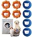 DaSpeed Tierhaarentferner Waschmaschine, 8 Pieces Wiederverwendbar Fusselentferner, Haarf&auml;nger Waschmaschine, Waschb&auml;lle Gegen Tierhaare, Fusself&auml;nger f&uuml;r Kleidung und Bettzeug (Blau+Orange)