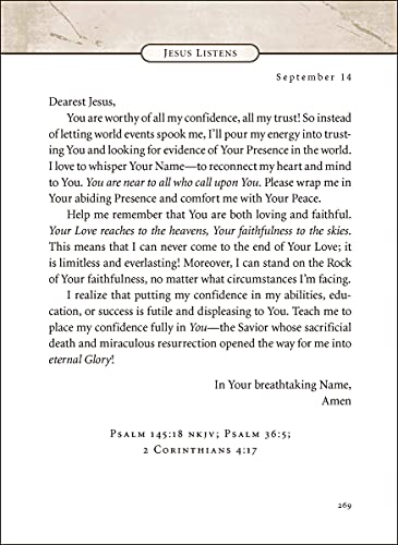 Image of Jesus Listens: Daily Devotional Prayers of Peace, Joy, and Hope (A 365-Day Prayer Book)