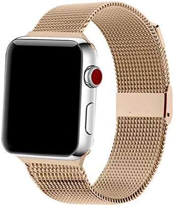 SexHope Compatible for Apple Watch Band 38mm 42mm 40mm 44mm Series 5 4 3 2 1 (Retro Gold, 38mm/40mm)