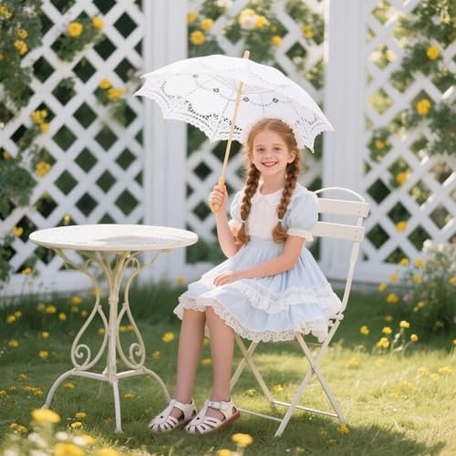 Image of Kolan Toddler Girl Sandals Open Toe Flat Princess Dress Shoes Little Kids