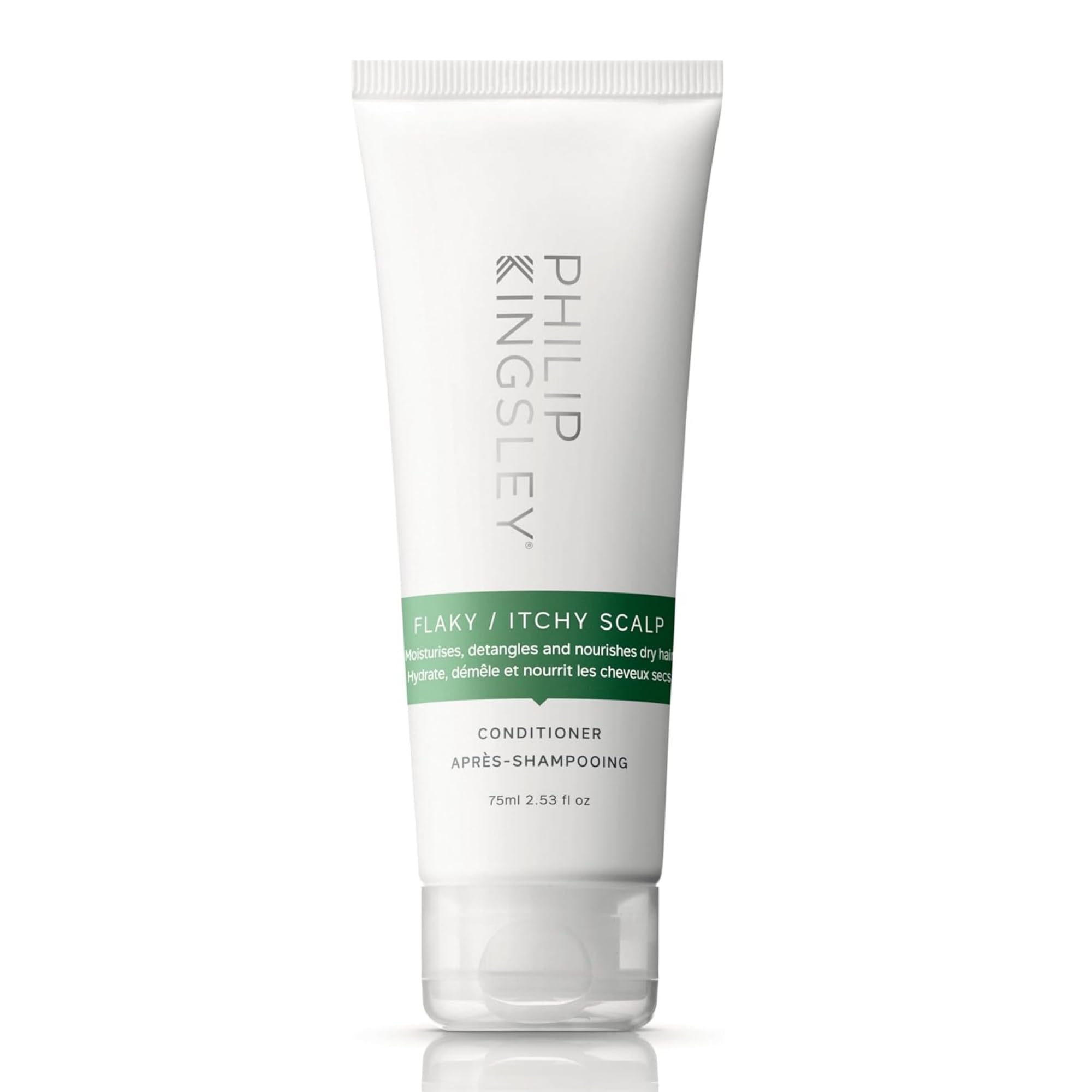 Philip Kingsley | Flaky/Itchy Scalp Conditioner | Anit-Dandruff Conditioner For Flaky, Itchy, Dry and/or Oily Scalps | Cleansing Scalp Care | Hydrates, Soothes, Calms and Detangles | 75ml