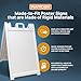 Plasticade Signicade Deluxe A Frame Sidewalk Curb Sign Portable Folding Double Sided Display with Quick Change System for Store Signs, White