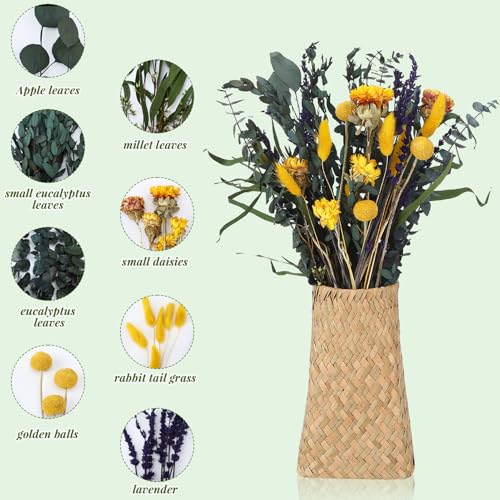 Ramillete de 34 tallos secos de eucalipto, lavanda y flores naturales miniatura 6