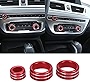 3 Pcs Car Aluminum Alloy Air Conditioner and Volume Knob Cover Trim For Toyota Supra GR A90 A91 MK5 2018 2019 2020 2021 2022(Red)