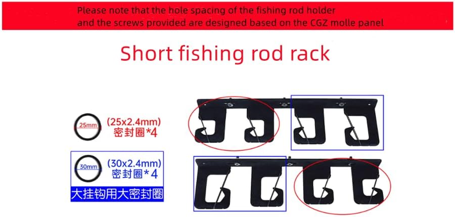for CGZ Molle Panel Car Trunk Roof Rack Fishing Rod Fixed Bracket Holder