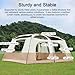 Karlak Travel Camping Tent with 2 Rooms Large Family Cabin Tent Breathable and Rainproof for 6-8 Persons Camping Hiking Backpacking Beach