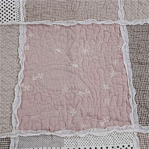 Couvre-lit matelassé Patchwork pour grands lits sans courants d'air