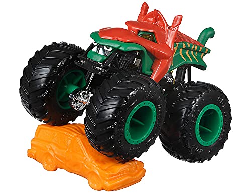 Hot Wheels Monster Trucks 2021 Camion à l'échelle 1:64 avec voiture réutilisable #38/75 Masters of The Universe Battle Cat