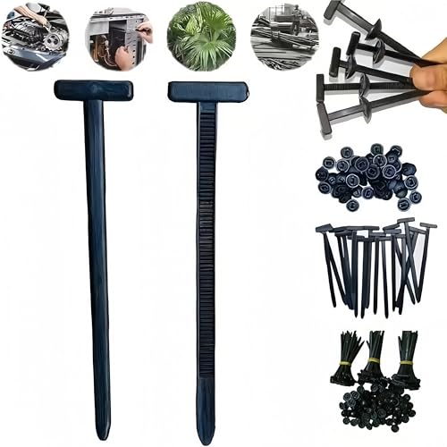 Nylon Universal Cable Tie Buckle, 2025New Multipurpose Plastic Cable, Ties Nylon Cable Tie Buckle Fixed, For Daily Car Maintenance,Heavy Duty Self-Locking (100Pcs)