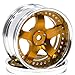 2pcs RC 1/10 Aluminum On Road Wheel Rims Hex 12mm Adjustable Offset Silver/Gold Color Fit for 1:10 RC On Road Drift Touring Street Car Tire Tyre