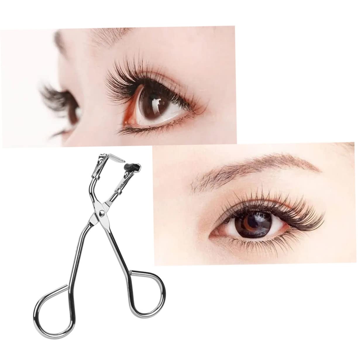 Wimpernzange Geeignet für Verschiedene Augenformen Gebogene Form aus Edelstahl Silber Leicht und Tragbar für Kleine und Kleiner Wimpern Beim Make Up