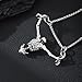 TKHLT Punk Skeleton Skull Necklace Captivity Skull Pendent Biker Rock Jewelry Gift for Men and Women