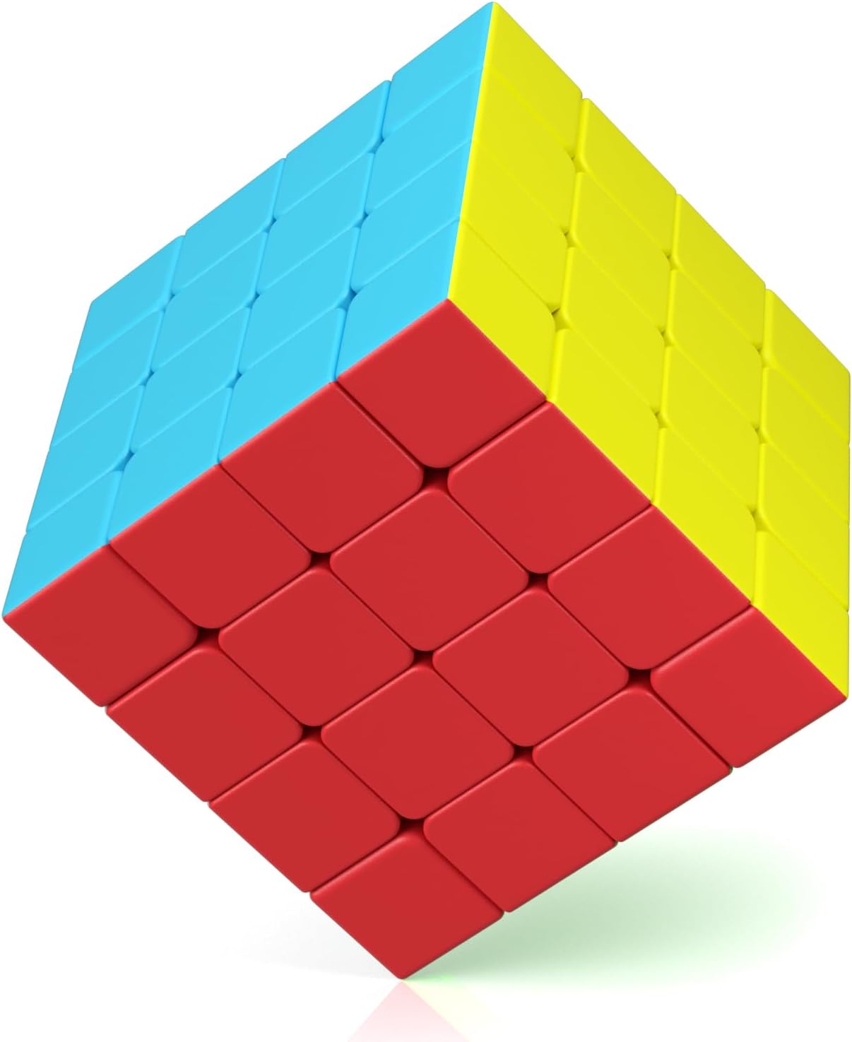 ROXENDA Speed Cube 4x4 Speed Cube 60mm - Smooth and Fast Turning: Solid, Durable and Stickerless, Spins Faster Than the Original (4x4x4)