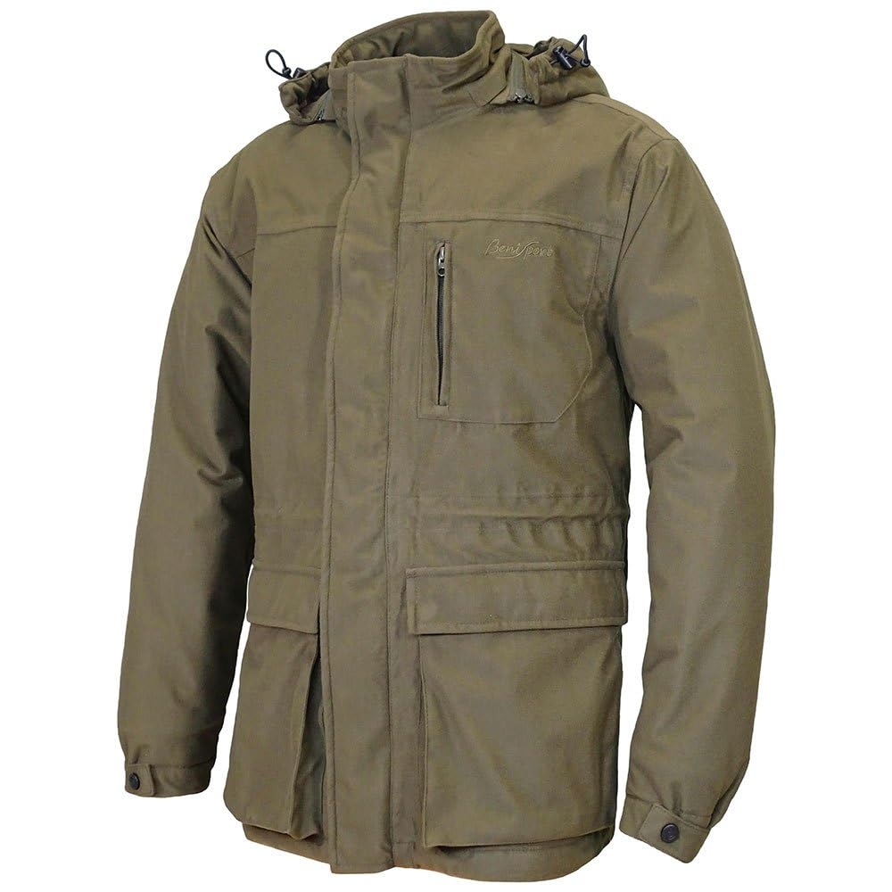 BENISPORT Kurtka przeciwdeszczowa "Bergen" Khaki Outdoor (M)