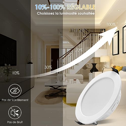 Faretto LED da incasso dimmerabile, faretto da