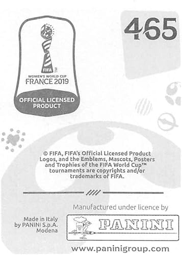 Miniatura 2 de 2019 Panini FIFA Women's World Cup France Album Stickers (Individual Sticker Only) Soccer #465 Nilla Fischer Sweden 2 Inch by 2 1/2 Inch Collectible