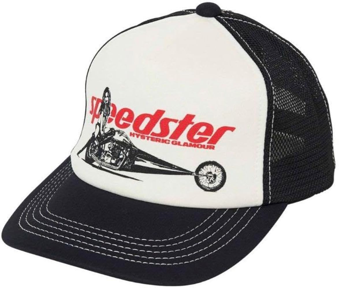 ヒステリックグラマー スピードスター メッシュキャップ ホワイト/ブラック HYSTERIC GLAMOUR - 【新品】ヒステリックグラマー speed star